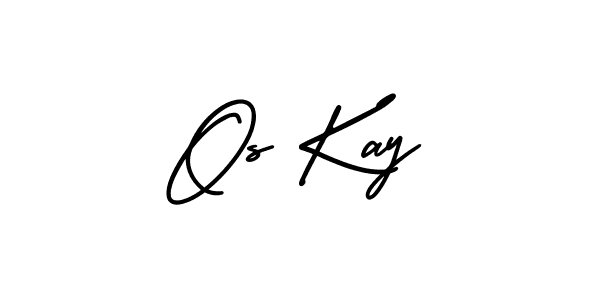 AmerikaSignatureDemo-Regular is a professional signature style that is perfect for those who want to add a touch of class to their signature. It is also a great choice for those who want to make their signature more unique. Get Os Kay name to fancy signature for free. Os Kay signature style 3 images and pictures png