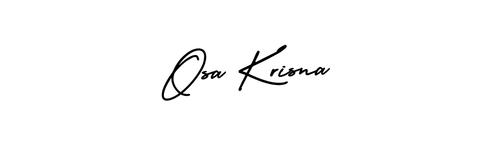 This is the best signature style for the Osa Krisna name. Also you like these signature font (AmerikaSignatureDemo-Regular). Mix name signature. Osa Krisna signature style 3 images and pictures png