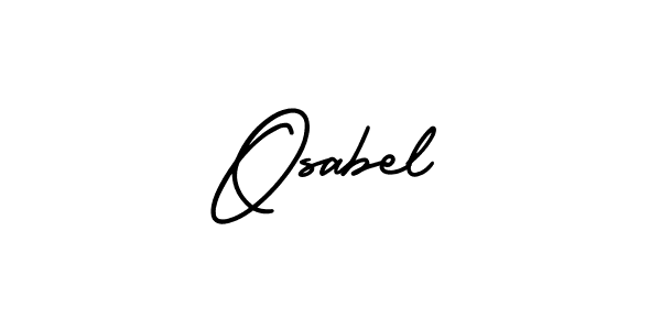 The best way (AmerikaSignatureDemo-Regular) to make a short signature is to pick only two or three words in your name. The name Osabel include a total of six letters. For converting this name. Osabel signature style 3 images and pictures png