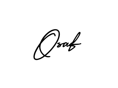 Use a signature maker to create a handwritten signature online. With this signature software, you can design (AmerikaSignatureDemo-Regular) your own signature for name Osaf. Osaf signature style 3 images and pictures png