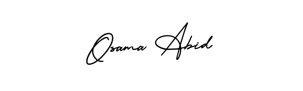 Design your own signature with our free online signature maker. With this signature software, you can create a handwritten (AmerikaSignatureDemo-Regular) signature for name Osama Abid. Osama Abid signature style 3 images and pictures png