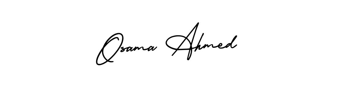 Osama Ahmed stylish signature style. Best Handwritten Sign (AmerikaSignatureDemo-Regular) for my name. Handwritten Signature Collection Ideas for my name Osama Ahmed. Osama Ahmed signature style 3 images and pictures png