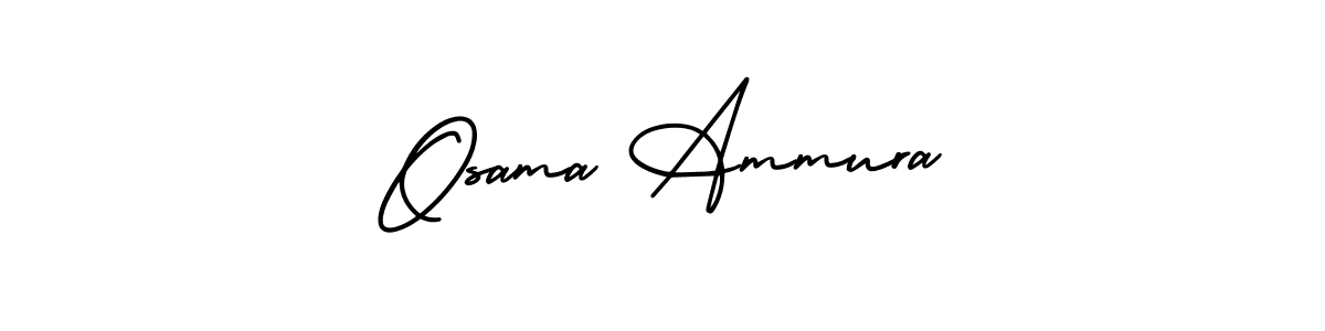 Create a beautiful signature design for name Osama Ammura. With this signature (AmerikaSignatureDemo-Regular) fonts, you can make a handwritten signature for free. Osama Ammura signature style 3 images and pictures png