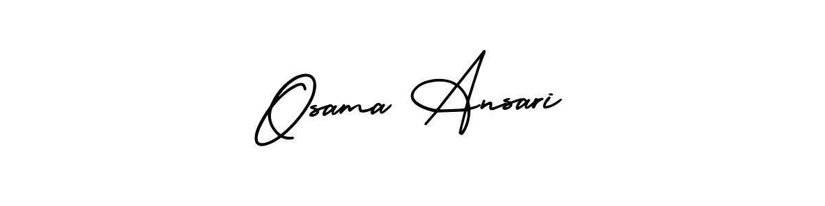 Also You can easily find your signature by using the search form. We will create Osama Ansari name handwritten signature images for you free of cost using AmerikaSignatureDemo-Regular sign style. Osama Ansari signature style 3 images and pictures png