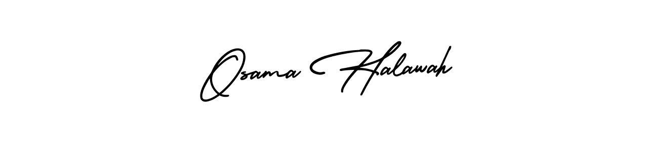 AmerikaSignatureDemo-Regular is a professional signature style that is perfect for those who want to add a touch of class to their signature. It is also a great choice for those who want to make their signature more unique. Get Osama Halawah name to fancy signature for free. Osama Halawah signature style 3 images and pictures png