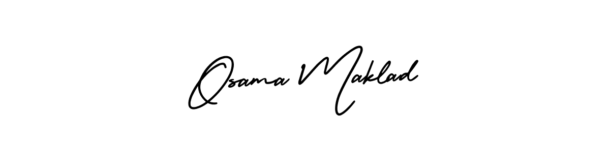 How to make Osama Maklad signature? AmerikaSignatureDemo-Regular is a professional autograph style. Create handwritten signature for Osama Maklad name. Osama Maklad signature style 3 images and pictures png