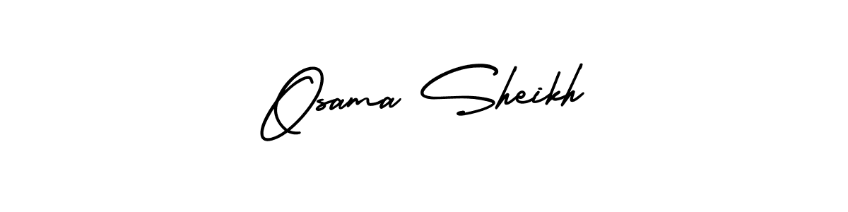Osama Sheikh stylish signature style. Best Handwritten Sign (AmerikaSignatureDemo-Regular) for my name. Handwritten Signature Collection Ideas for my name Osama Sheikh. Osama Sheikh signature style 3 images and pictures png