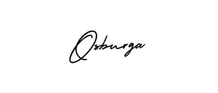 Create a beautiful signature design for name Osburga. With this signature (AmerikaSignatureDemo-Regular) fonts, you can make a handwritten signature for free. Osburga signature style 3 images and pictures png