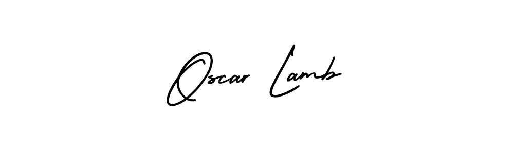 How to make Oscar Lamb name signature. Use AmerikaSignatureDemo-Regular style for creating short signs online. This is the latest handwritten sign. Oscar Lamb signature style 3 images and pictures png