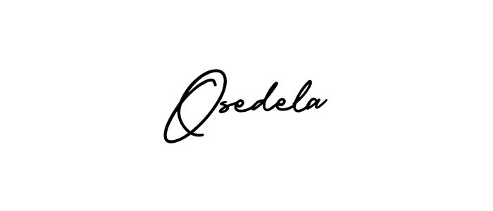 The best way (AmerikaSignatureDemo-Regular) to make a short signature is to pick only two or three words in your name. The name Osedela include a total of six letters. For converting this name. Osedela signature style 3 images and pictures png