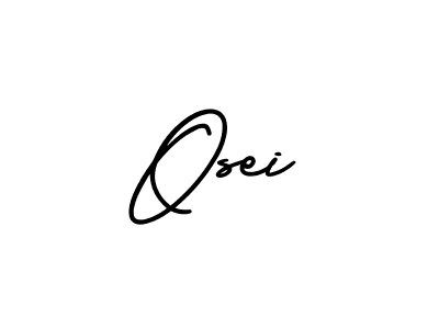 Use a signature maker to create a handwritten signature online. With this signature software, you can design (AmerikaSignatureDemo-Regular) your own signature for name Osei. Osei signature style 3 images and pictures png