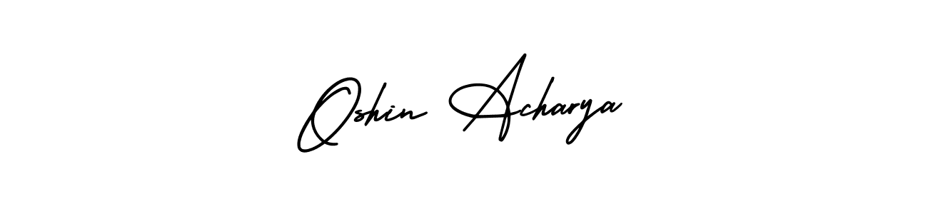 Also You can easily find your signature by using the search form. We will create Oshin Acharya name handwritten signature images for you free of cost using AmerikaSignatureDemo-Regular sign style. Oshin Acharya signature style 3 images and pictures png