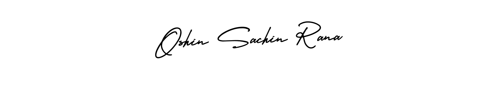 The best way (AmerikaSignatureDemo-Regular) to make a short signature is to pick only two or three words in your name. The name Oshin Sachin Rana include a total of six letters. For converting this name. Oshin Sachin Rana signature style 3 images and pictures png