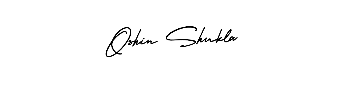 How to make Oshin Shukla name signature. Use AmerikaSignatureDemo-Regular style for creating short signs online. This is the latest handwritten sign. Oshin Shukla signature style 3 images and pictures png