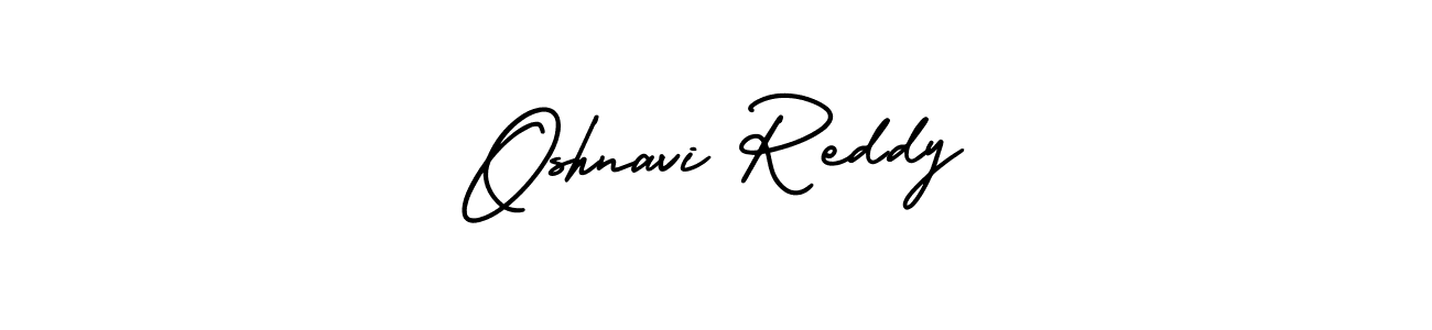 How to make Oshnavi Reddy name signature. Use AmerikaSignatureDemo-Regular style for creating short signs online. This is the latest handwritten sign. Oshnavi Reddy signature style 3 images and pictures png