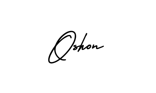 Make a beautiful signature design for name Oshon. With this signature (AmerikaSignatureDemo-Regular) style, you can create a handwritten signature for free. Oshon signature style 3 images and pictures png