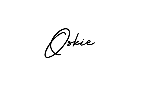 Use a signature maker to create a handwritten signature online. With this signature software, you can design (AmerikaSignatureDemo-Regular) your own signature for name Oskie. Oskie signature style 3 images and pictures png