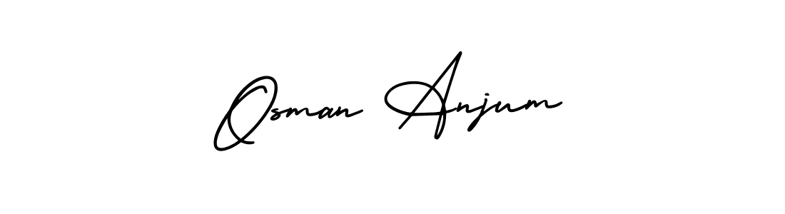 How to make Osman Anjum signature? AmerikaSignatureDemo-Regular is a professional autograph style. Create handwritten signature for Osman Anjum name. Osman Anjum signature style 3 images and pictures png