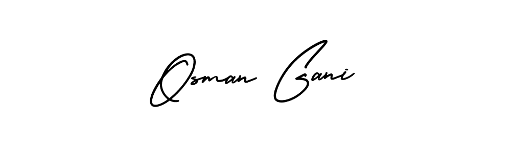 How to make Osman Gani name signature. Use AmerikaSignatureDemo-Regular style for creating short signs online. This is the latest handwritten sign. Osman Gani signature style 3 images and pictures png