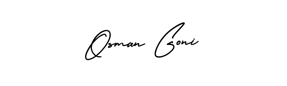 Osman Goni stylish signature style. Best Handwritten Sign (AmerikaSignatureDemo-Regular) for my name. Handwritten Signature Collection Ideas for my name Osman Goni. Osman Goni signature style 3 images and pictures png