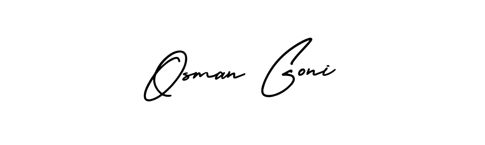 How to Draw Osman Goni signature style? AmerikaSignatureDemo-Regular is a latest design signature styles for name Osman Goni. Osman Goni signature style 3 images and pictures png