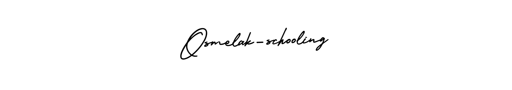 Osmelak-schooling stylish signature style. Best Handwritten Sign (AmerikaSignatureDemo-Regular) for my name. Handwritten Signature Collection Ideas for my name Osmelak-schooling. Osmelak-schooling signature style 3 images and pictures png