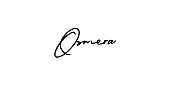 Use a signature maker to create a handwritten signature online. With this signature software, you can design (AmerikaSignatureDemo-Regular) your own signature for name Osmera. Osmera signature style 3 images and pictures png