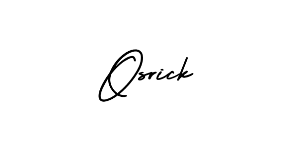 How to make Osrick name signature. Use AmerikaSignatureDemo-Regular style for creating short signs online. This is the latest handwritten sign. Osrick signature style 3 images and pictures png