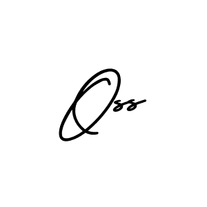 How to make Oss name signature. Use AmerikaSignatureDemo-Regular style for creating short signs online. This is the latest handwritten sign. Oss signature style 3 images and pictures png