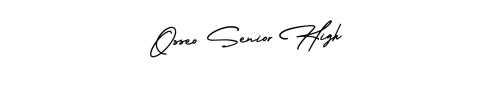 Osseo Senior High stylish signature style. Best Handwritten Sign (AmerikaSignatureDemo-Regular) for my name. Handwritten Signature Collection Ideas for my name Osseo Senior High. Osseo Senior High signature style 3 images and pictures png