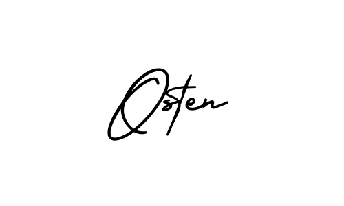 How to make Osten signature? AmerikaSignatureDemo-Regular is a professional autograph style. Create handwritten signature for Osten name. Osten signature style 3 images and pictures png