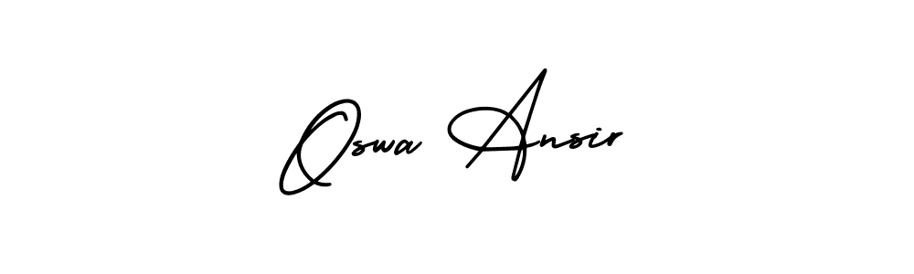 Check out images of Autograph of Oswa Ansir name. Actor Oswa Ansir Signature Style. AmerikaSignatureDemo-Regular is a professional sign style online. Oswa Ansir signature style 3 images and pictures png