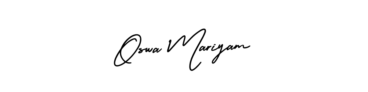 Oswa Mariyam stylish signature style. Best Handwritten Sign (AmerikaSignatureDemo-Regular) for my name. Handwritten Signature Collection Ideas for my name Oswa Mariyam. Oswa Mariyam signature style 3 images and pictures png