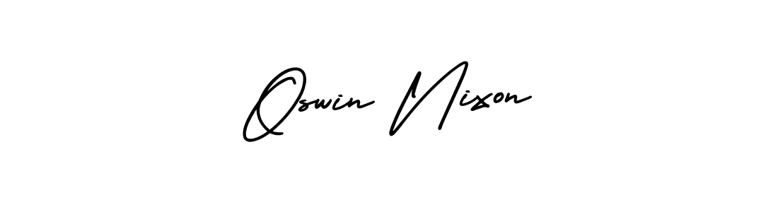 Oswin Nixon stylish signature style. Best Handwritten Sign (AmerikaSignatureDemo-Regular) for my name. Handwritten Signature Collection Ideas for my name Oswin Nixon. Oswin Nixon signature style 3 images and pictures png