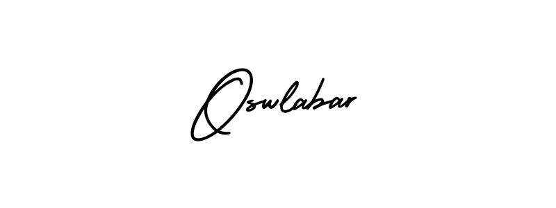 How to make Oswlabar name signature. Use AmerikaSignatureDemo-Regular style for creating short signs online. This is the latest handwritten sign. Oswlabar signature style 3 images and pictures png