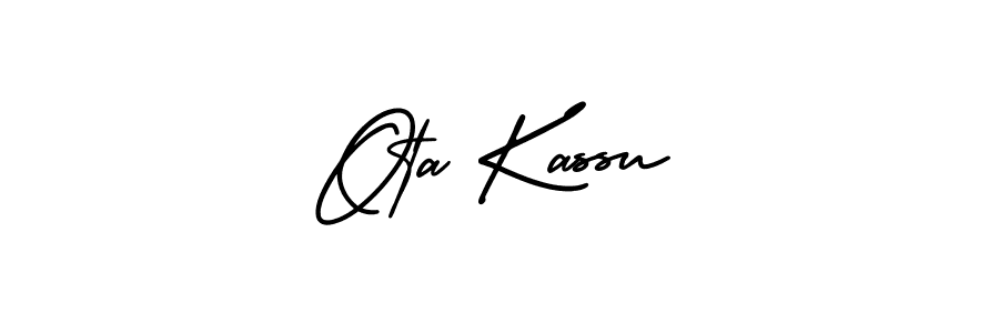 Also You can easily find your signature by using the search form. We will create Ota Kassu name handwritten signature images for you free of cost using AmerikaSignatureDemo-Regular sign style. Ota Kassu signature style 3 images and pictures png