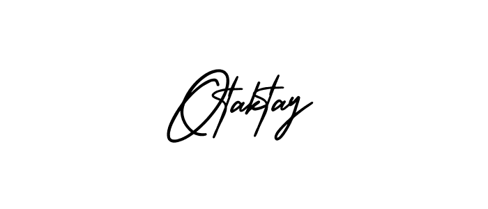 How to make Otaktay signature? AmerikaSignatureDemo-Regular is a professional autograph style. Create handwritten signature for Otaktay name. Otaktay signature style 3 images and pictures png