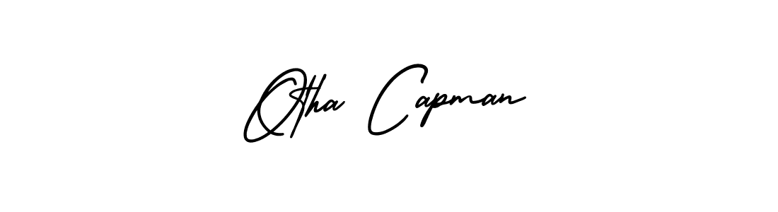 Use a signature maker to create a handwritten signature online. With this signature software, you can design (AmerikaSignatureDemo-Regular) your own signature for name Otha Capman. Otha Capman signature style 3 images and pictures png