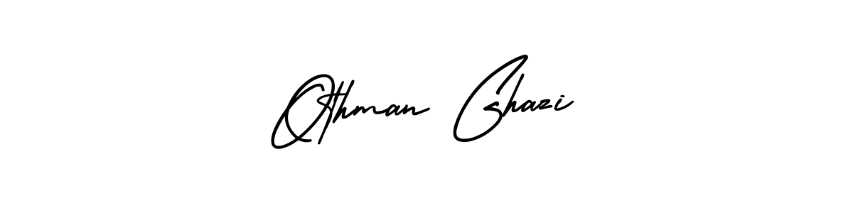 The best way (AmerikaSignatureDemo-Regular) to make a short signature is to pick only two or three words in your name. The name Othman Ghazi include a total of six letters. For converting this name. Othman Ghazi signature style 3 images and pictures png