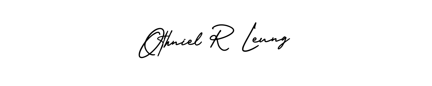 Design your own signature with our free online signature maker. With this signature software, you can create a handwritten (AmerikaSignatureDemo-Regular) signature for name Othniel R Leung. Othniel R Leung signature style 3 images and pictures png