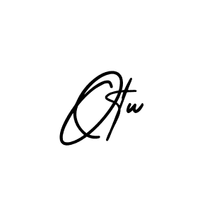 Design your own signature with our free online signature maker. With this signature software, you can create a handwritten (AmerikaSignatureDemo-Regular) signature for name Otw. Otw signature style 3 images and pictures png