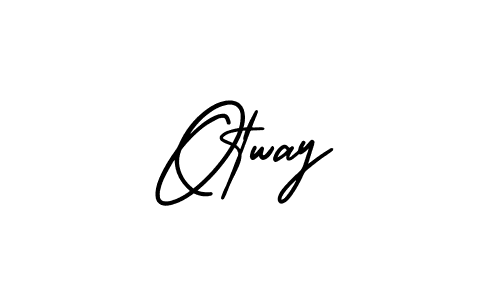 You should practise on your own different ways (AmerikaSignatureDemo-Regular) to write your name (Otway) in signature. don't let someone else do it for you. Otway signature style 3 images and pictures png