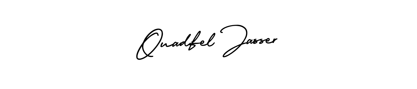 How to make Ouadfel Jasser name signature. Use AmerikaSignatureDemo-Regular style for creating short signs online. This is the latest handwritten sign. Ouadfel Jasser signature style 3 images and pictures png