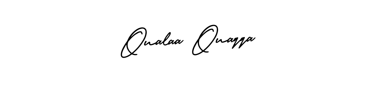 Use a signature maker to create a handwritten signature online. With this signature software, you can design (AmerikaSignatureDemo-Regular) your own signature for name Oualaa Ouaqqa. Oualaa Ouaqqa signature style 3 images and pictures png