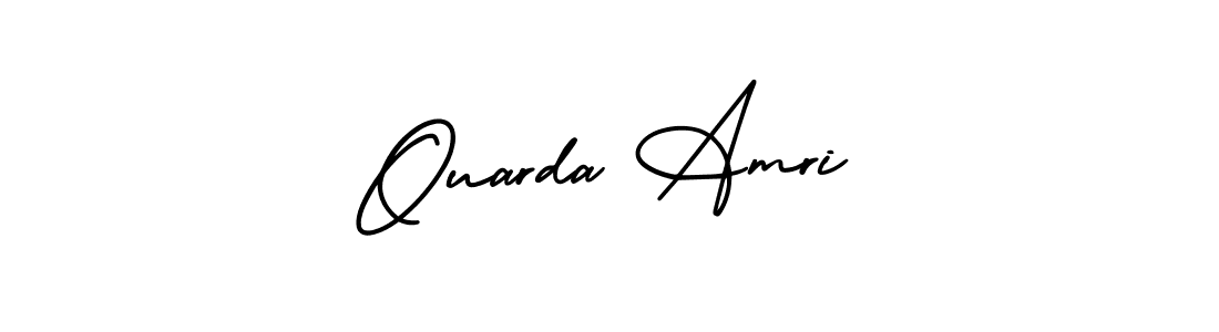 Design your own signature with our free online signature maker. With this signature software, you can create a handwritten (AmerikaSignatureDemo-Regular) signature for name Ouarda Amri. Ouarda Amri signature style 3 images and pictures png