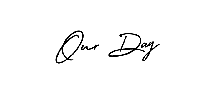 Check out images of Autograph of Our Day name. Actor Our Day Signature Style. AmerikaSignatureDemo-Regular is a professional sign style online. Our Day signature style 3 images and pictures png