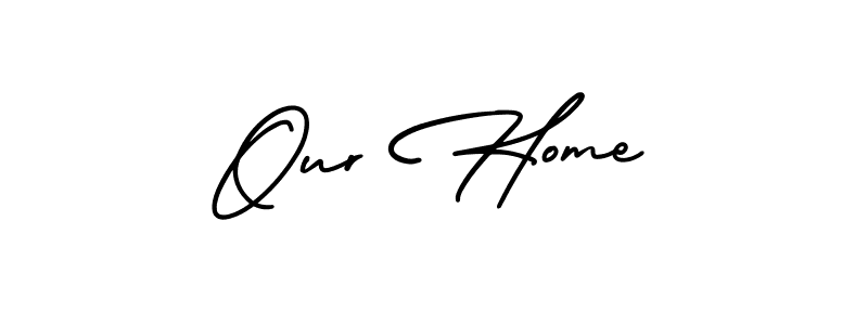 Make a beautiful signature design for name Our Home. With this signature (AmerikaSignatureDemo-Regular) style, you can create a handwritten signature for free. Our Home signature style 3 images and pictures png