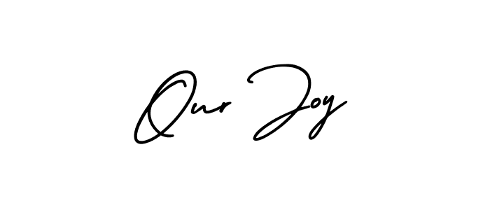 It looks lik you need a new signature style for name Our Joy. Design unique handwritten (AmerikaSignatureDemo-Regular) signature with our free signature maker in just a few clicks. Our Joy signature style 3 images and pictures png