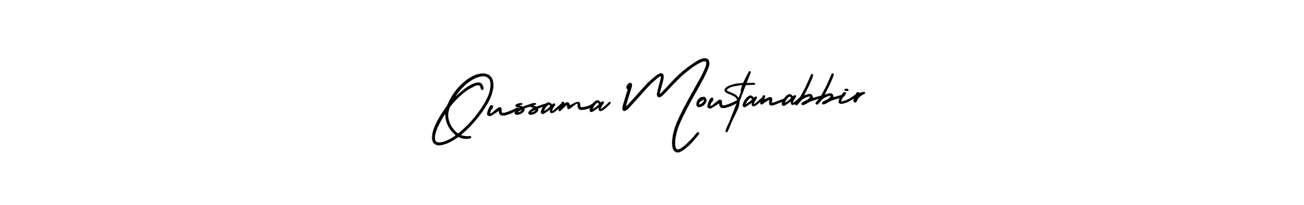 Use a signature maker to create a handwritten signature online. With this signature software, you can design (AmerikaSignatureDemo-Regular) your own signature for name Oussama Moutanabbir. Oussama Moutanabbir signature style 3 images and pictures png
