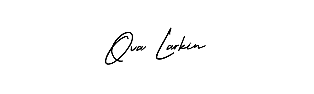 It looks lik you need a new signature style for name Ova Larkin. Design unique handwritten (AmerikaSignatureDemo-Regular) signature with our free signature maker in just a few clicks. Ova Larkin signature style 3 images and pictures png